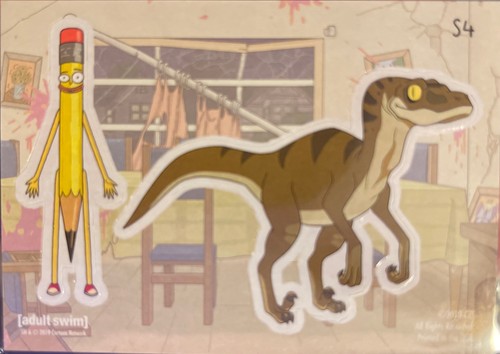 2019 Rick and Morty Season 2 Stickers Pencilvester Photography Raptor #S4