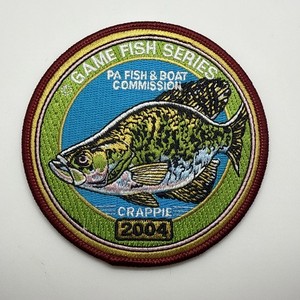 2004 PENNSYLVANIA GAME FISH SERIES PATCH “CRAPPIE” 4” Diameter