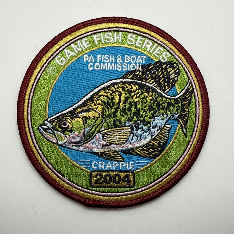 2004 PENNSYLVANIA GAME FISH SERIES PATCH “CRAPPIE” 4” Diameter