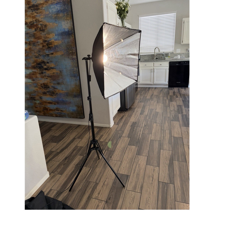 BalsaCircle Portable Softbox Lighting Kit Square/Rectangle Black White