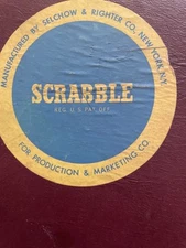 1948-1953 Vintage SCRABBLE Board Game Selchow & Righter, Complete Set, Excellent