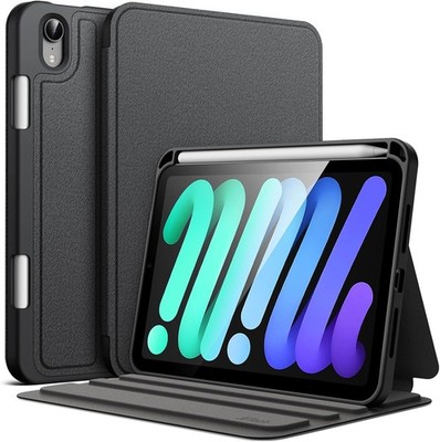 JETech Hülle für iPad mini 6 (2021) & mini (2024) Schwarz, Dünn, Folio,