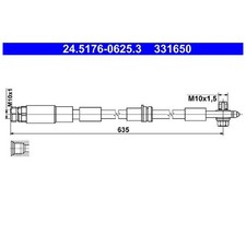2x Bremsschlauch vorne für Audi A1 GBH City GBA | 630933