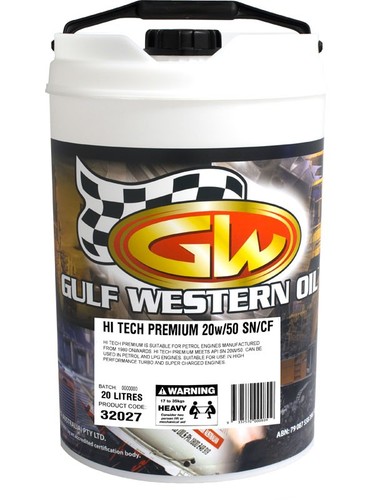 2 x Gulf Western Hi Tech Grade Engine Oil 20W-50 SN/CF 20L - Picture 2 of 12