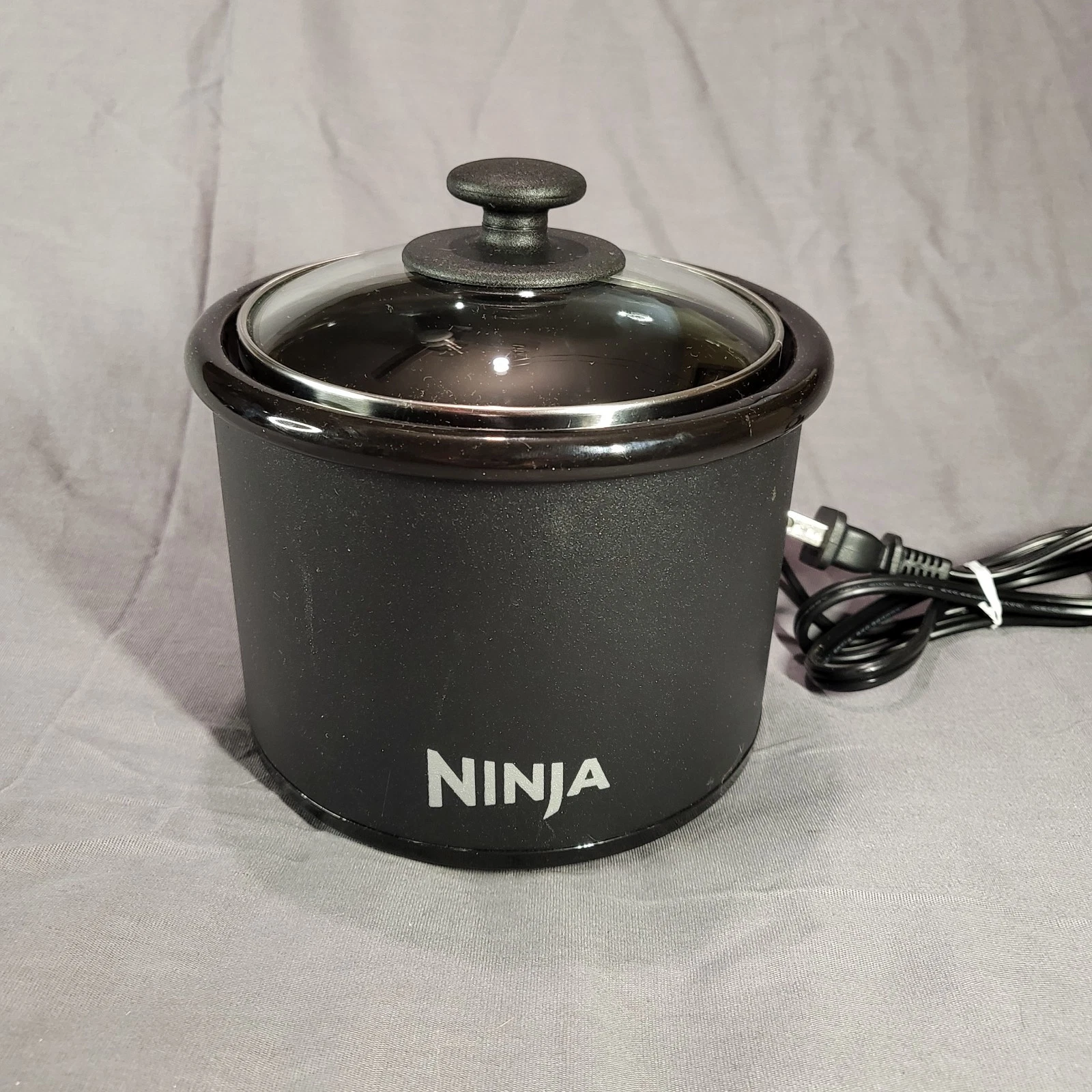 Ninja Slow Cooker SCR-05 Black with Glass Lid 35 Watt Cook for One Electric Pot