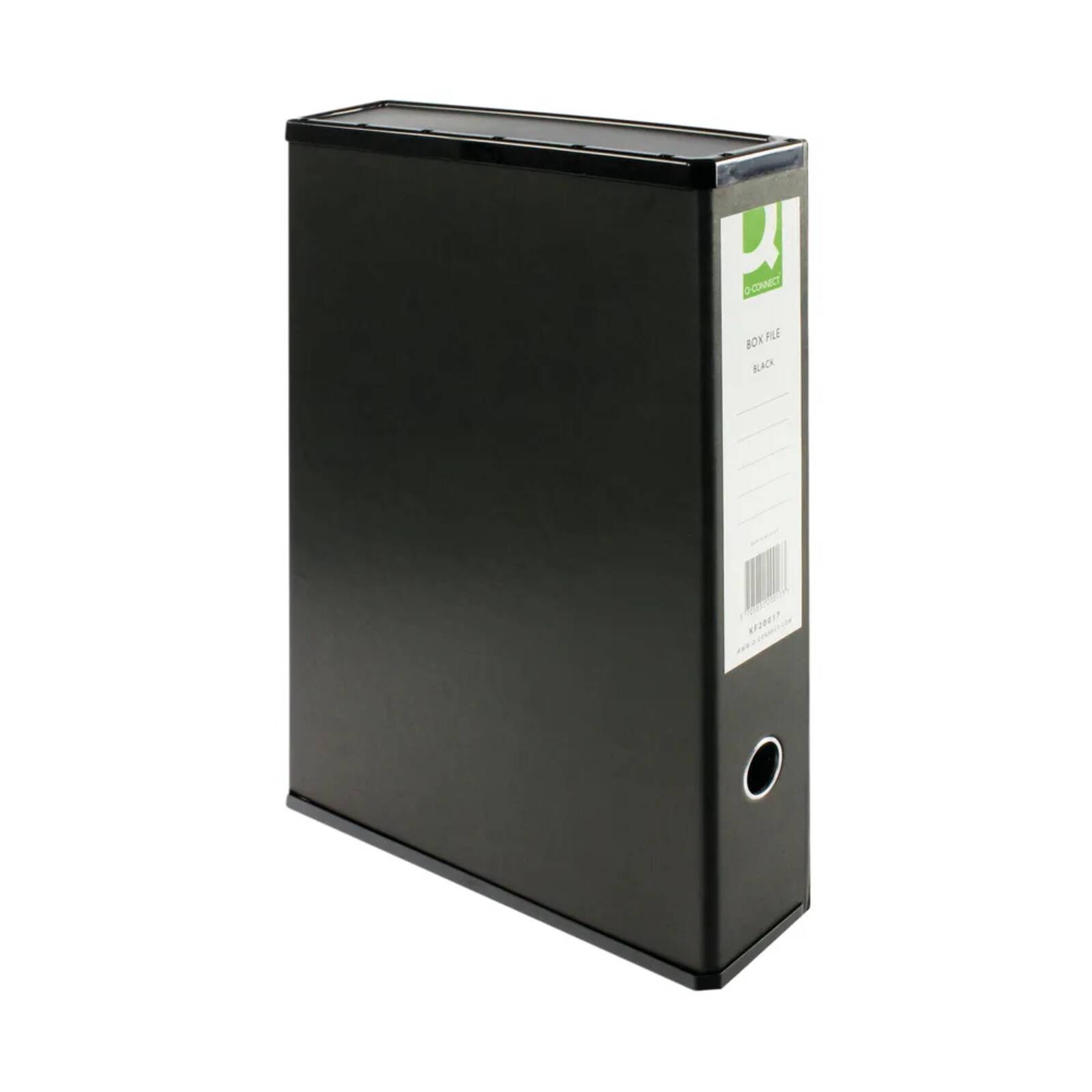 Q-Connect 75mm Box File Foolscap Black KF20017