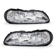 Headlight Assembly Pair for 1997-2003 Chevy Malibu 97-99 Oldsmobile Cutlass 2...