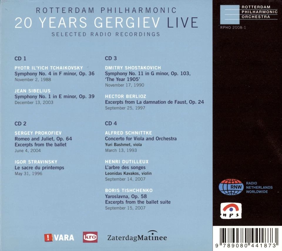Rotterdam Philharmonic - 20 Years Valery Gergiev Live (CD, 2008, 4 Discs, RPHO) - Image 2 of 4