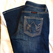 Wrangler Women's Bootcut Jeans Blue Dark Wash Denim 5-Pocket Zip/Button 9/10