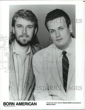 1986 Press Photo Renny Harlin & Markus Selin, Producers of "Born American"