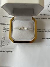 Diamonds Factory Emerald Platinum 0.5 Carat Engagement Ring Size L 1/2