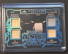 2025 Leaf in the Game Used Quad Platinum Clemente Stargell Mazeroski Oliver 4/7