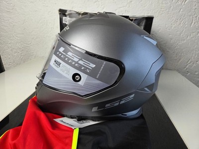 LS2 Storm Gr. XXL FF800 Integral Helm Motorrad grau matt titanium