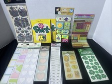 15 Mixed Sheets Of Everyday Stickers Phrases Shiny Hearts 3D Scrap Booking