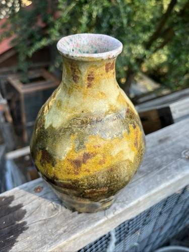 Studiokunst Keramik Vase schöne handgeworfene Erdtöne Studiokeramik