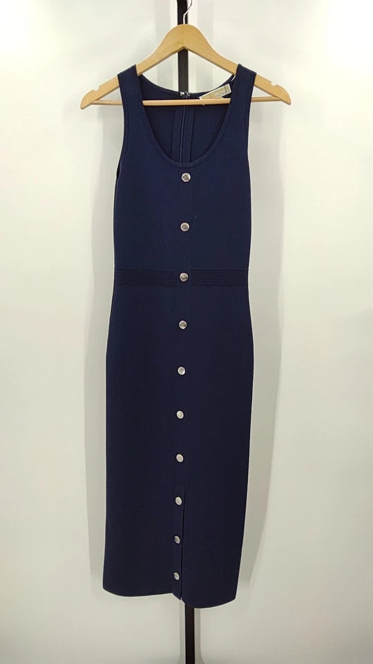 Michael Kors Women Basic Sleeved Dress Blue M