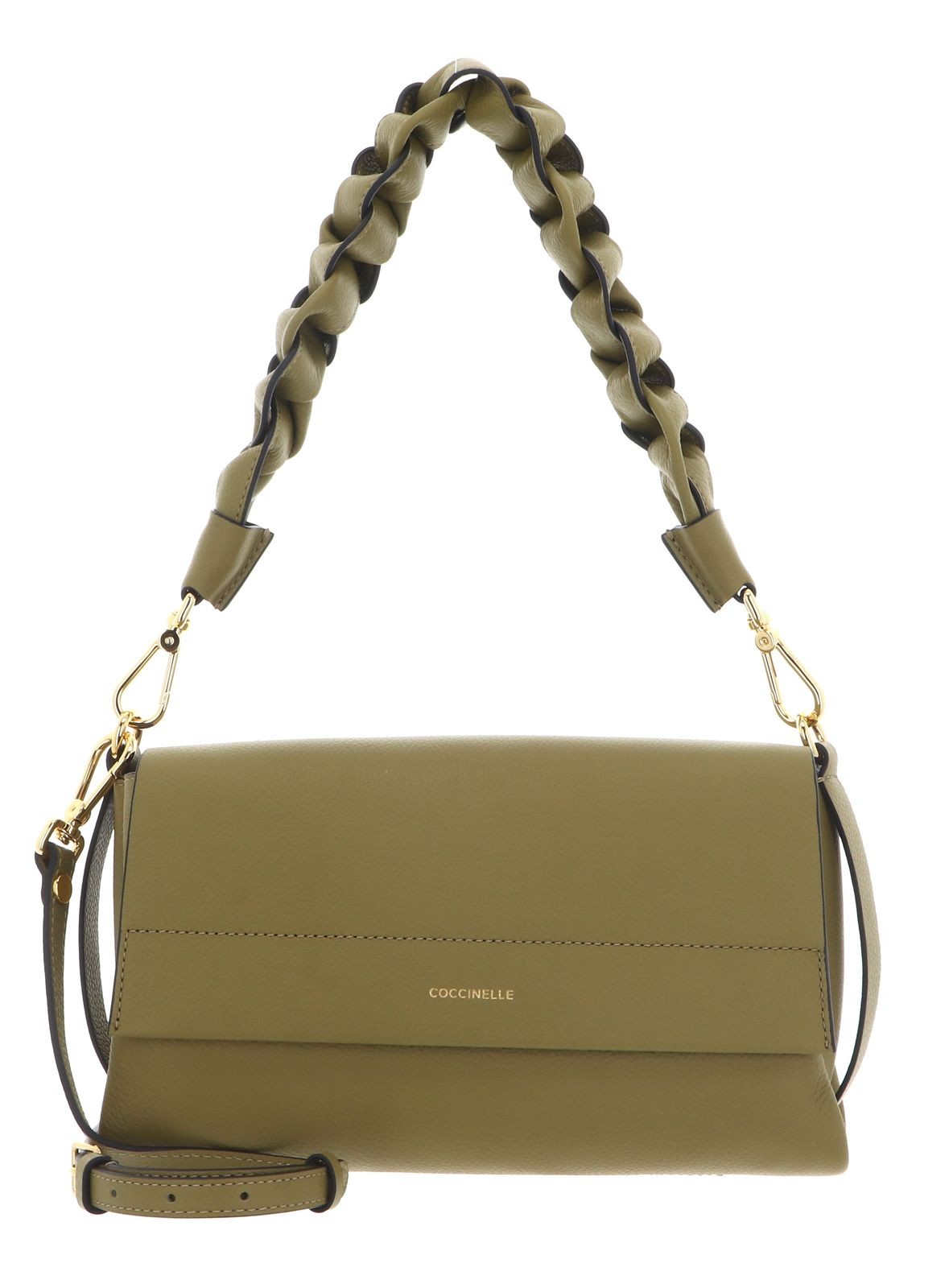 COCCINELLE Boheme Grana Double Shoulder Bag Seagrass / Sandshell