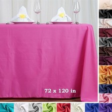 15 pcs 72x120" RECTANGLE POLYESTER TABLECLOTHS Wedding Reception Decorations