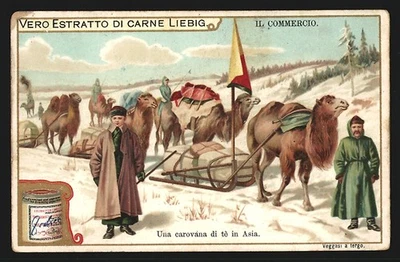 Image de collection Liebig, Il Commercio, Un a carovana di tè in Asia - Photo 1/2