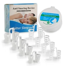 Anti Snoring Nasal Dilator 8 Silicone Nose Cones Stop Snore Comfortable Gadget