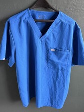 FIGS Technical Collection Scrub TOP XL Royal Blue V-Neck Medical Nurse TOP