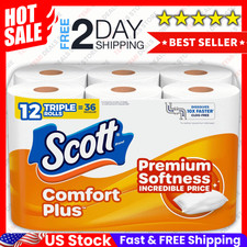 Scott ComfortPlus Toilet Paper 12 Triple Rolls 231 Sheets per Roll Septic Safe 1