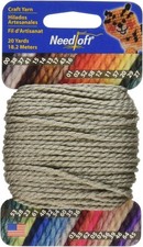 Needloft Plastic Canvas Yarn, 20 yards - Gray