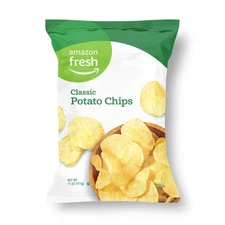 Amazon Fresh, Classic Potato Chips, 11 Oz Previously Happy Belly, Packaging M...