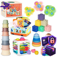 Montessori Spielzeug 6 In 1 Ab 1 Jahr Baby Spielzeug FüR 6-12 Monate 42 StüCk