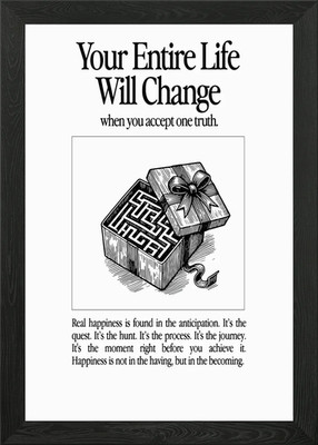 Life Change Truth Maze Geschenk gerahmtes Wandbild Poster Leinwanddruck Bild