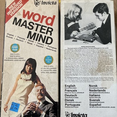 Vintage Invicta Word Master Mind Mastermind Spiel - Neu Verbesserte Edition - 1970er