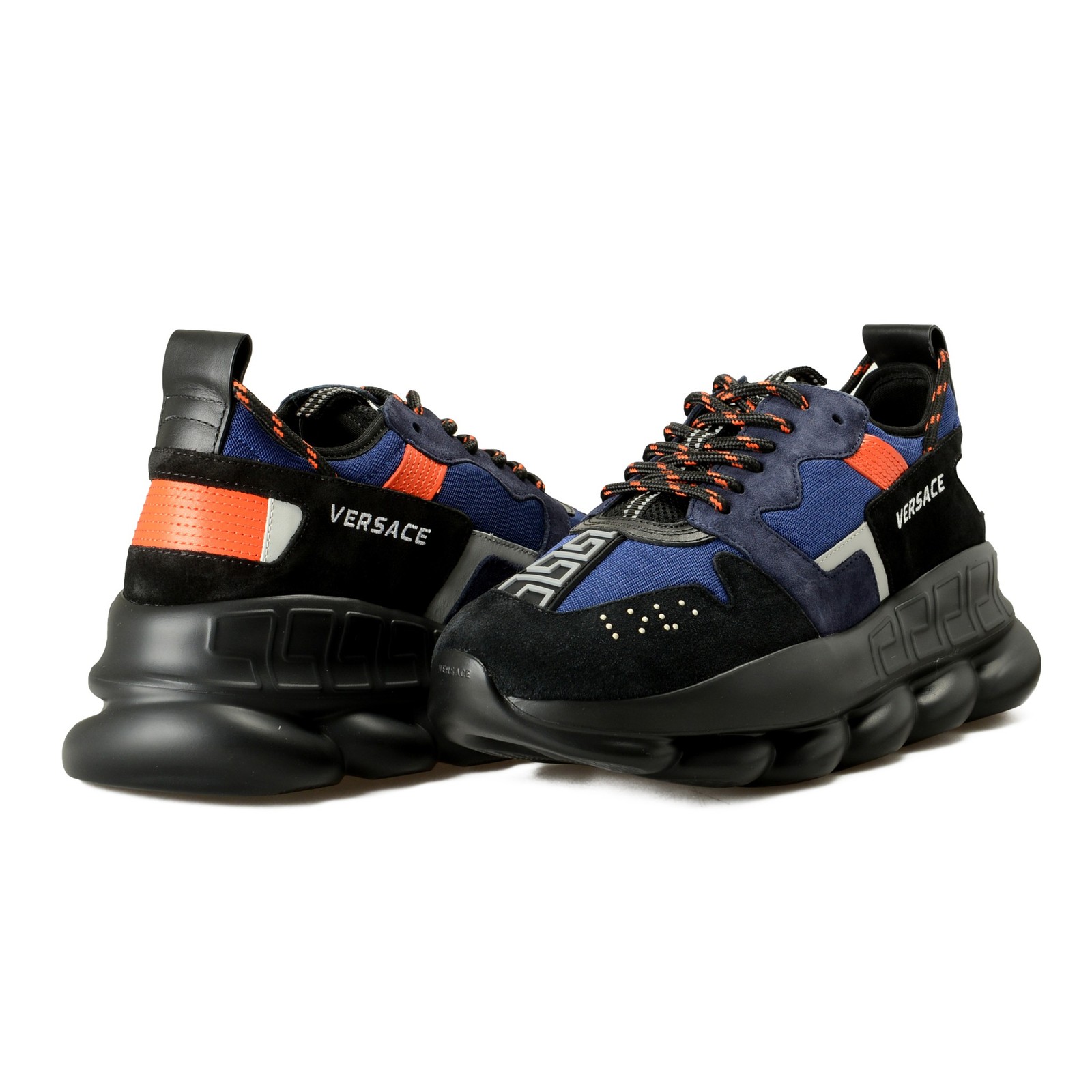 Versace Men's Suede & Leather "Chain Reaction" Sneakers Shoes US 11 IT 44 image 8