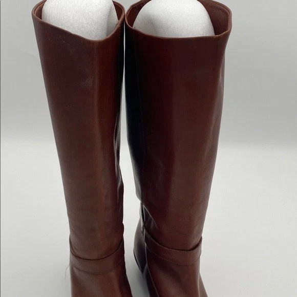 Botas de cuero de becerro marrón vintage Etienne Aigner para mujer 7,5 M oficina informal Y2K Foto 4 de 4