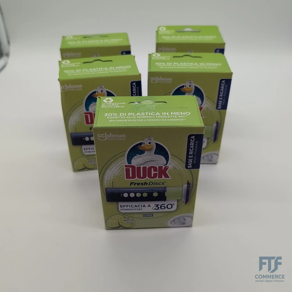 Duck Fresh Discs - Basis für hygienische WC-Gel-Scheiben, Duft Limette - Vorrats