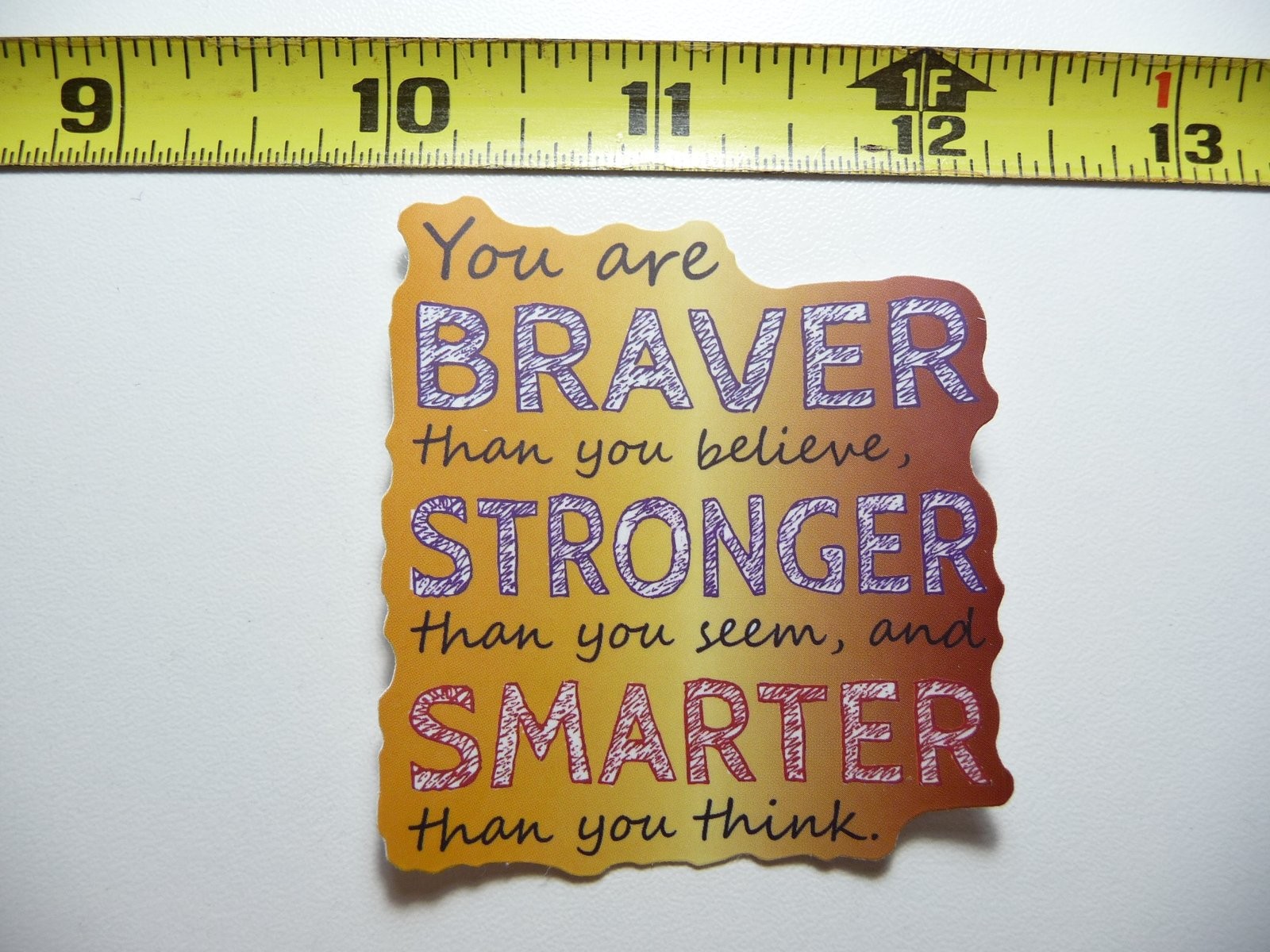 Brave Strong Smart Motivational Decal Sticker for Positive Attitude