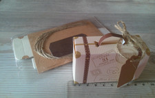 doll accessories cardboard suitcases for dolls or use as giftboxes- 8cmx3cmx 1.5