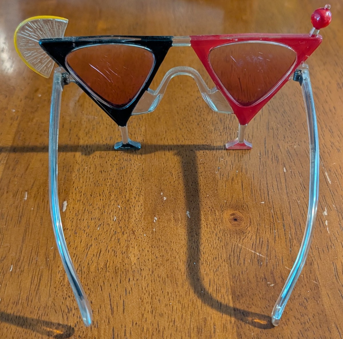 Vintage Dr. Peepers Martini Drinking Glass Sunglasses, Model 