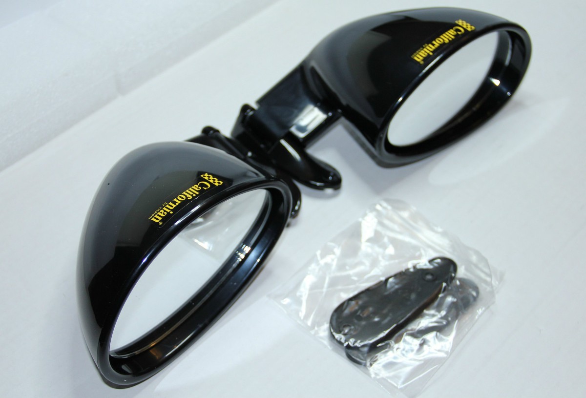 Classic Sport Wing Mirrors Vitaloni Californian Piano Black Pair