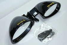 Classic Sport Wing Mirrors Vitaloni Californian Piano Black Pair Brand New