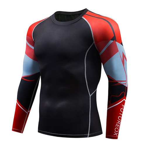 Men UPF 50+ Long Sleeve Rash Guard, UV/SPF Quick Dry Swim Shirt Water Sun Top - Picture 27 of 38