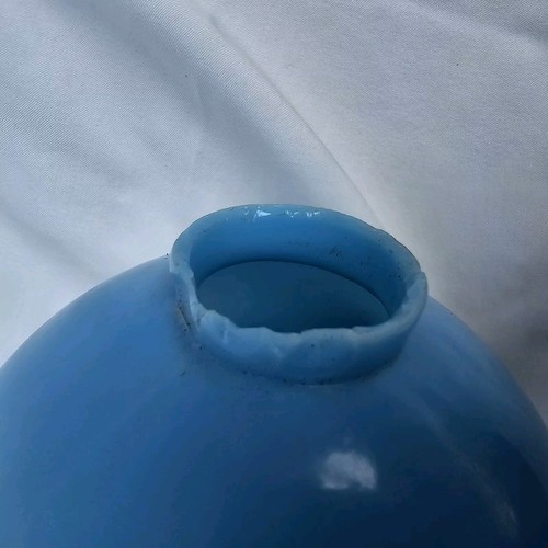 Vintage Copper Lightning Rod With Blue Glass Ball 54" Tall - Picture 12 of 12