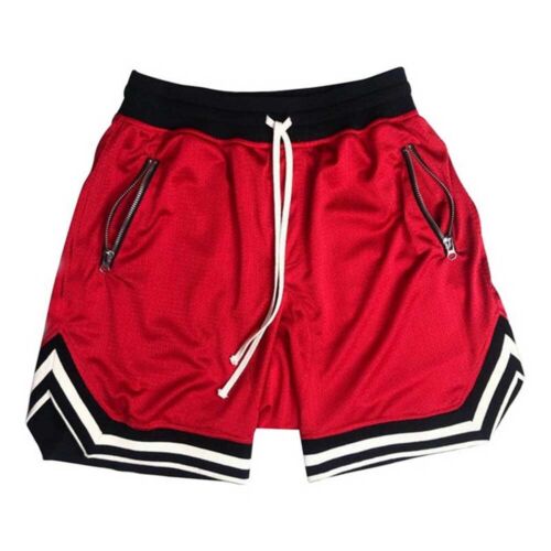 Pantaloncini da basket uomo rete atletica tasche palestra corsa allenamento ad asciugatura rapida US// - Foto 13 di 30