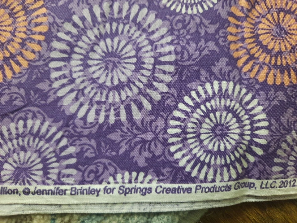 Quilting Fabric 43" X 18" Jennifer Brinley Springs Creative CP 42492 Purple - Image 4 of 4