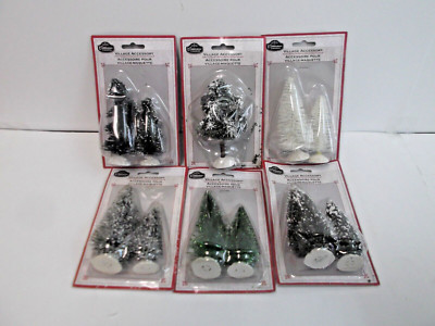 COBBLESTONE CORNERS ASSORTMENT OF VARIOUS MINI TREES 6 PACK NIB