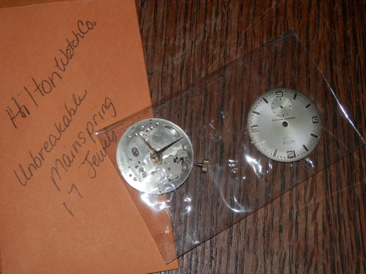 Hilton Watch Co 17 Jewels Watch Movement Vintage Watchmaker Estate Sale