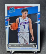 Killian Hayes Rated Rookie RC 2020-21 Optic Basketball Card #157 Detroit Pistons. rookie card picture