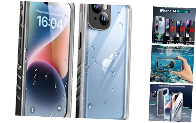 for iPhone 14 Case Waterproof - Shockproof Drop Dust for iPhone 14（6.1