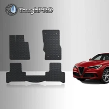 ToughPRO Floor Mats Black For Alfa Romeo Stelvio All Weather 2017-2025