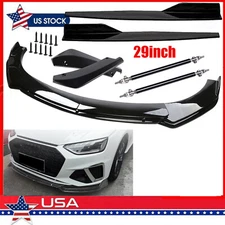For AUDI A3 A4 A5 A6 B6 B7 Front Bumper Lip Splitter Spoiler Body Kit Side Skirt
