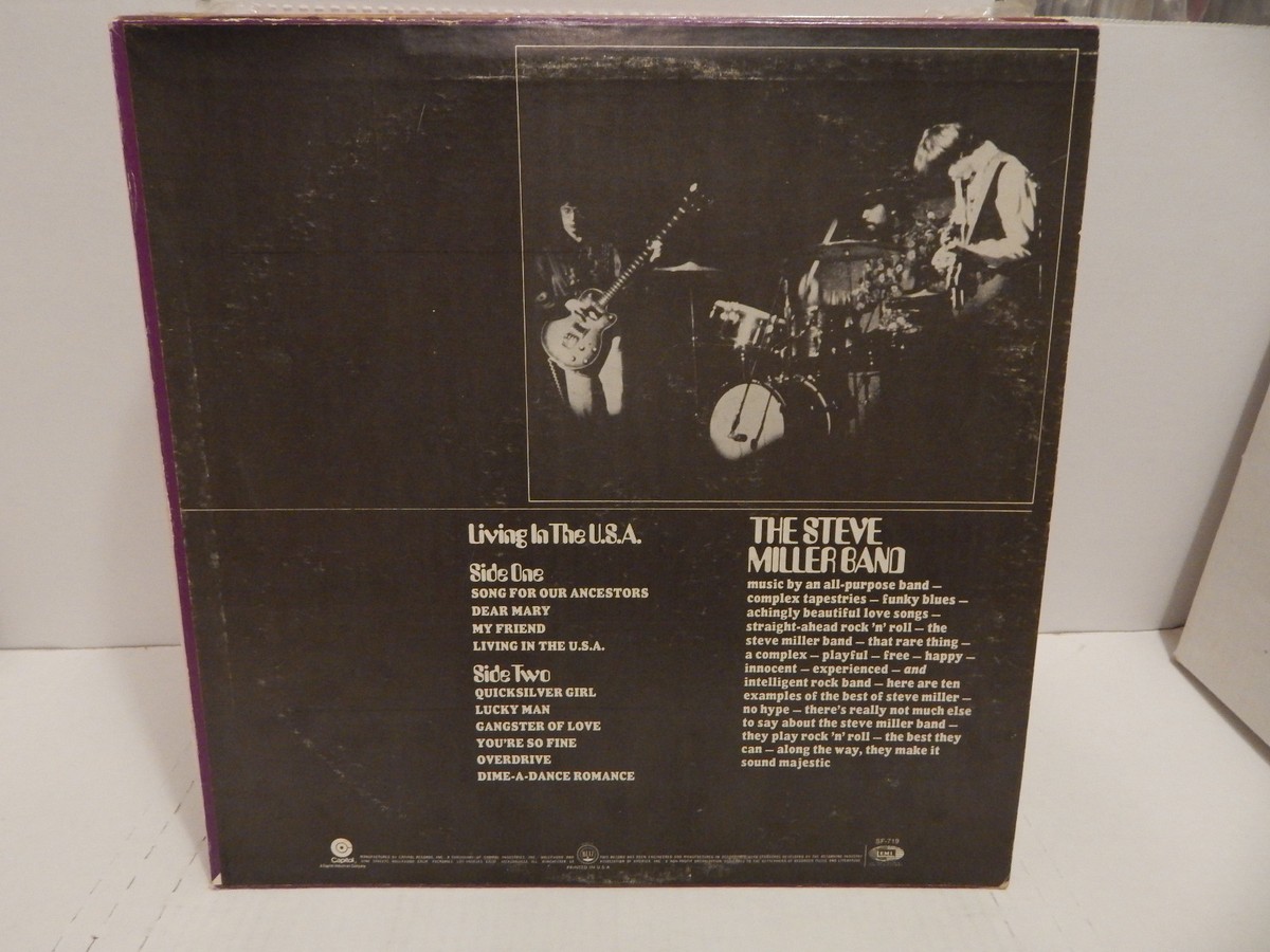 THE STEVE MILLER BAND Living in the U.S.A 1973 Capitol SF 719 LP